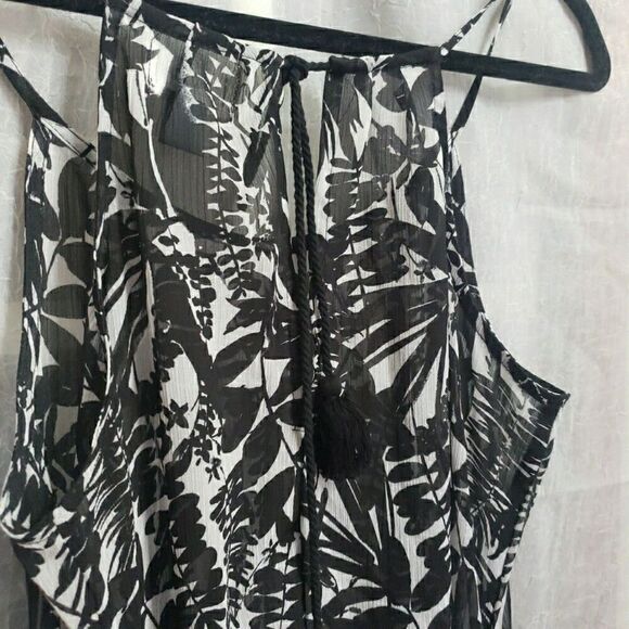 Old Navy Black White Spaghetti Strap Sheer Dress Women's Size S - Picture 8 of 10